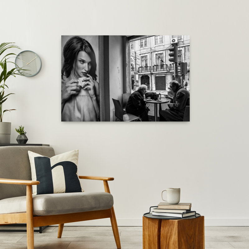 CoffeeAas conversations Romantic Contemporary Wall Art Print 1 Piece Wrapped Canvas Wall Art, 60.96cm H x 91.44cm W