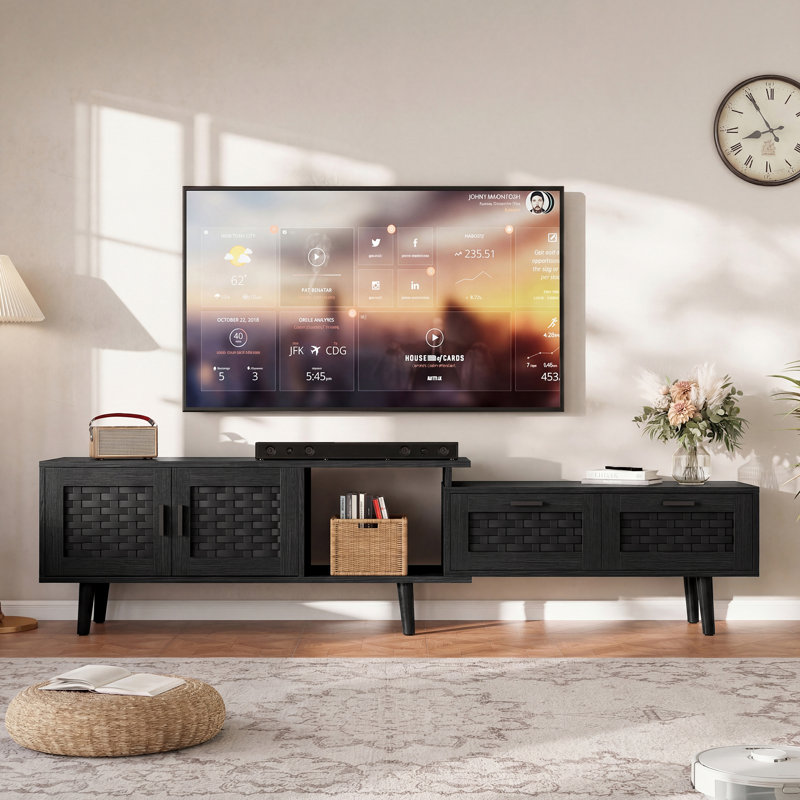 TV Stand for TVs up to 75", Black