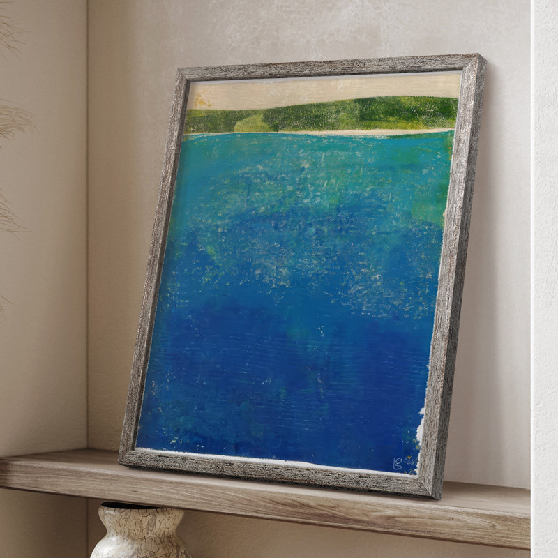 «Island Escape I», reproduction encadrée - bois massif, H 21 po x l 17 po