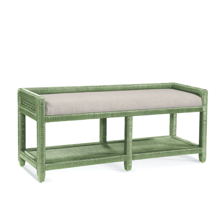 Banc de rangement en osier Glinda