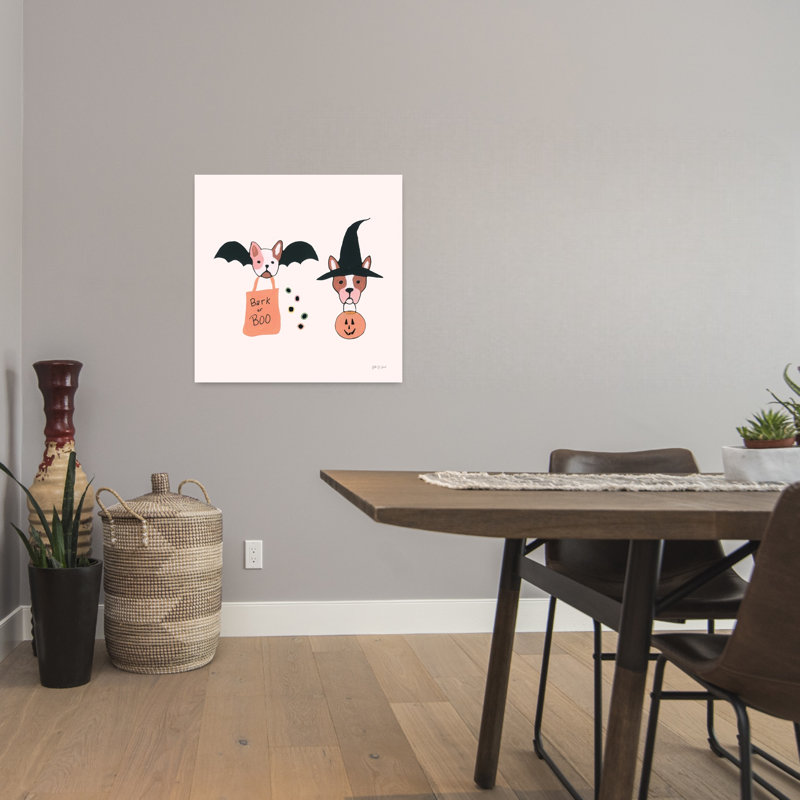 Art contemporain noir avec des animaux, H 24 po x l 24 po