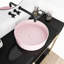 Lavabo vasque d'art en céramique rose - vasque de salle de bain, 15,7 x 15,7 x 4,7 po, matériau, routine de nettoyage facile en céramique, facile à nettoyer et performant-1116896937