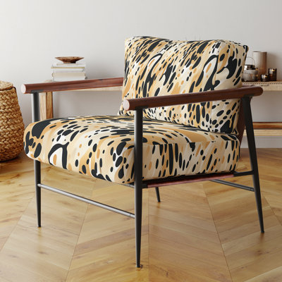 Fauteuil d'appoint rembourré Feline Grace Cheetah Print