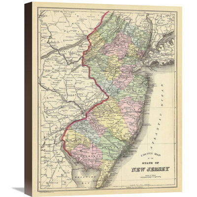 " State Of New Jersey, 1890 " by Samuel Augustus Mitchell
