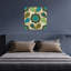 Affiche murale florale abstraite géométrique rétro de style Mid-Century Modern-616263677