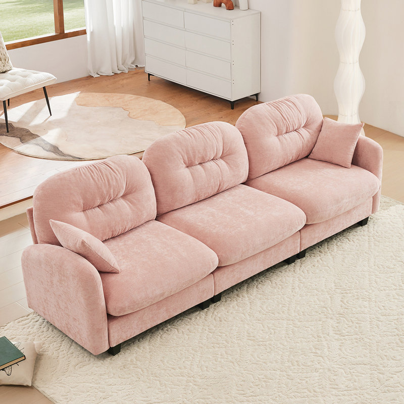 Canapé modulaire modulaire avec tissu chenille de qualité supérieure et conception flexible pour des configurations variées et des sièges confortables