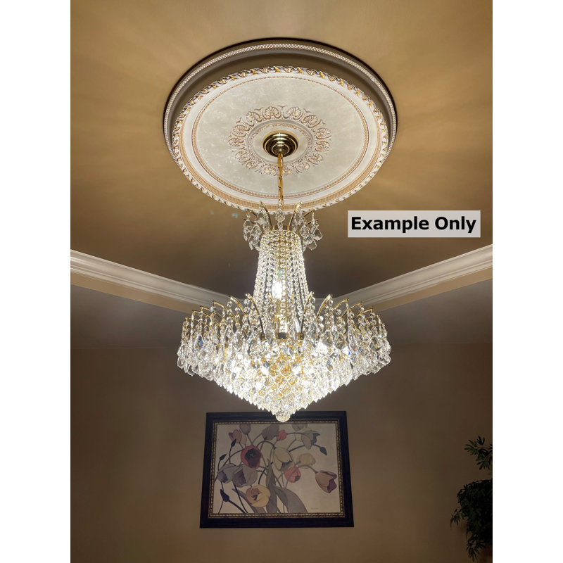 Round Silver Sparkle Center Ceiling Medallion