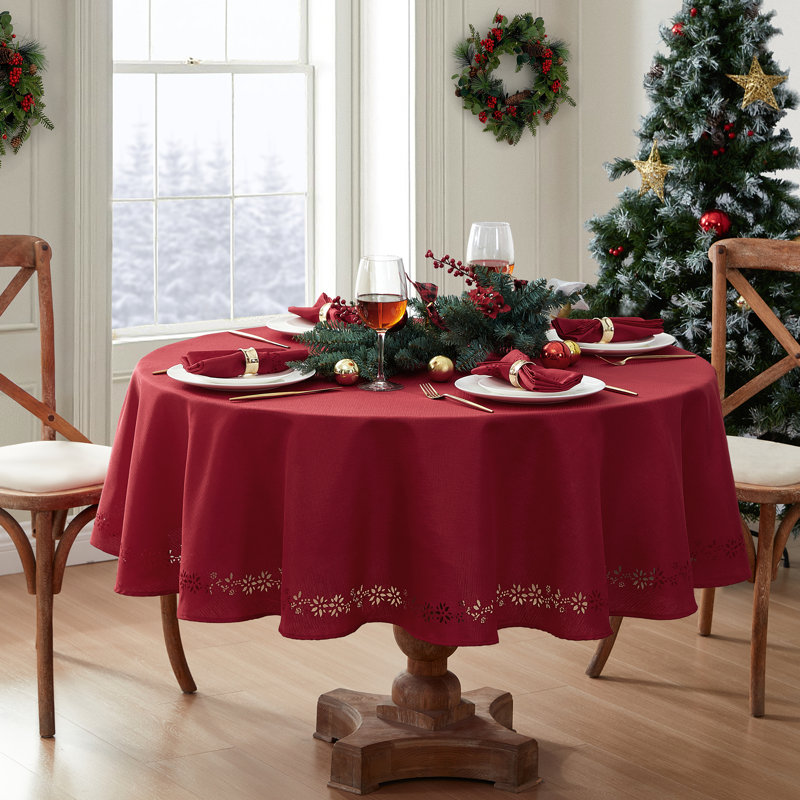 Nappe Holmwith Poinsettia Noel, Rouge