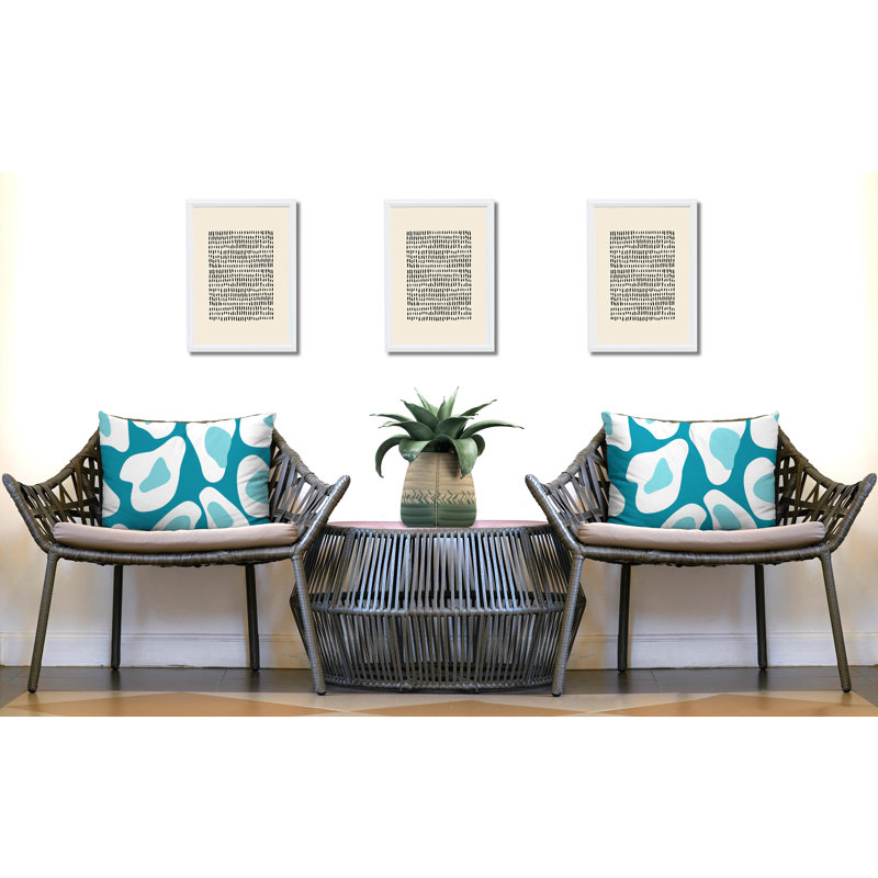 Oreiller réversible intérieur / extérieur Ziny, 25x18, Turquoise