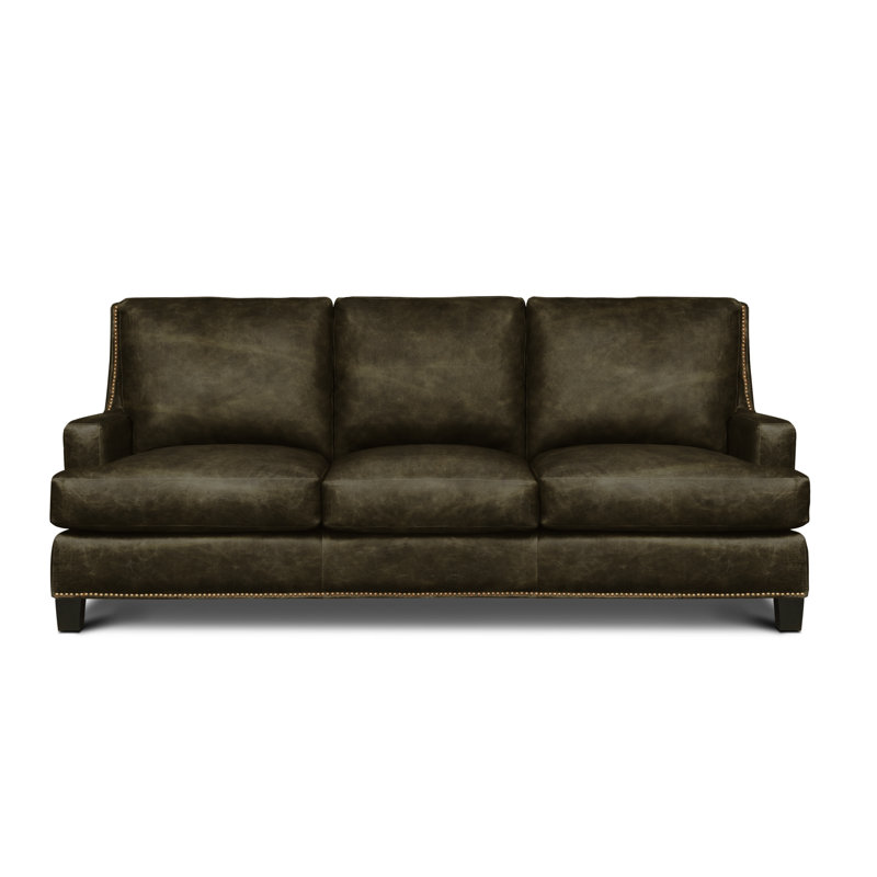 Rebecca Leather Sofa, Saddle (Maestro Artisano), Yes, Nutmeg