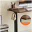 Bureau électrique debout, bureau à hauteur ajustable, bureau assis-debout 24 po x 48 po, structure noire / plateau en acajou