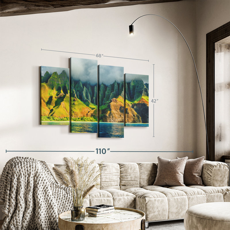 «Na Pali Sunshine Wall Art», H 42 po x l 68 po x P 1,25 po