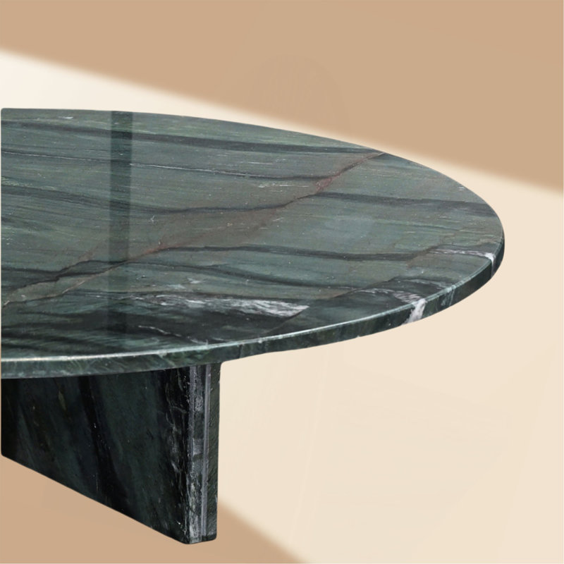 Table basse en marbre naturel, petite table, table de salon, pierre naturelle, marbre véritable, marbre véritable, Vert