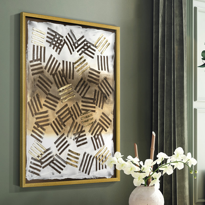 Raffia Palm II, reproduction encadrée - bois massif, H 10 po x l 8 po