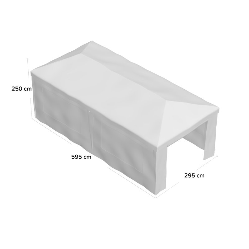 Dejong 3 x 6m Metal Party Tent, White