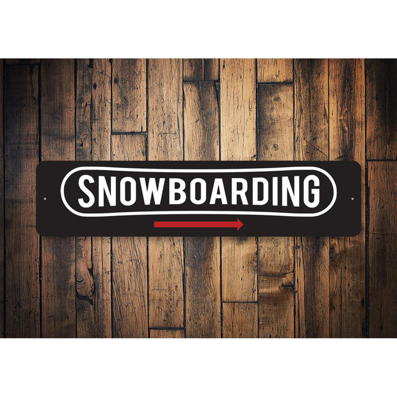Panneau de flèche en aluminium pour planche à neige, H 6 po x l 24 po x P 0,06 po
