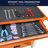4 DRAWERS MULTIFUNCTIONAL TOOL CART WITH WHEELS-ORANGE-54231959