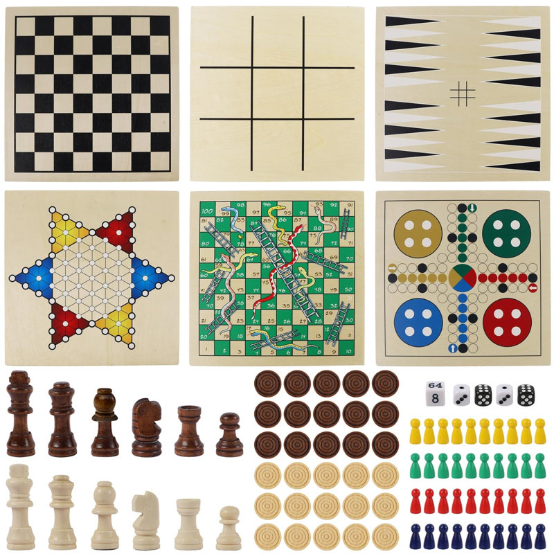 Bisiot 11'' L Manufactured Wood Game Set