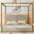 Upholstery Canopy Platform Bed with Headboard-82251482-81842949