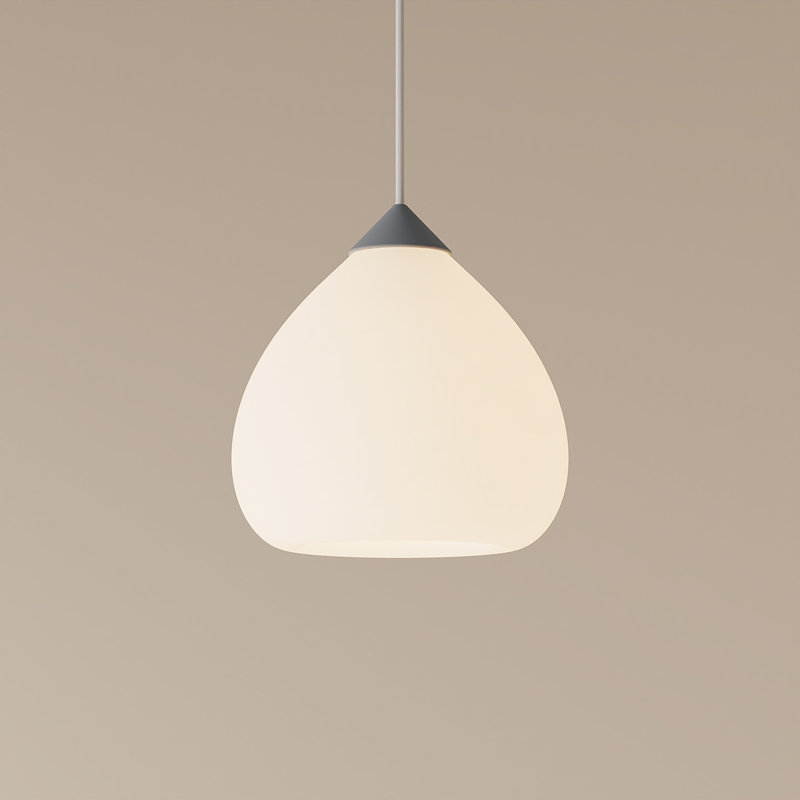 Gulp Pendant Light, 14.6" H x 9.45" W x 9.84" D, Sedona, White