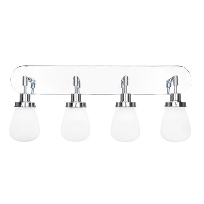 Elwell 4 Light Bath Bar Shown With 5" Glass