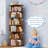 6 Tier Rotating Bookshelf, 360° Rotating Bookcase For Small Space, Corner Bookcase For Bedroom, Living Room, Study Room-1674913436-1674913432