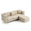 Canapé 3 places avec 1 repose-pieds et 3 coussins-133040404