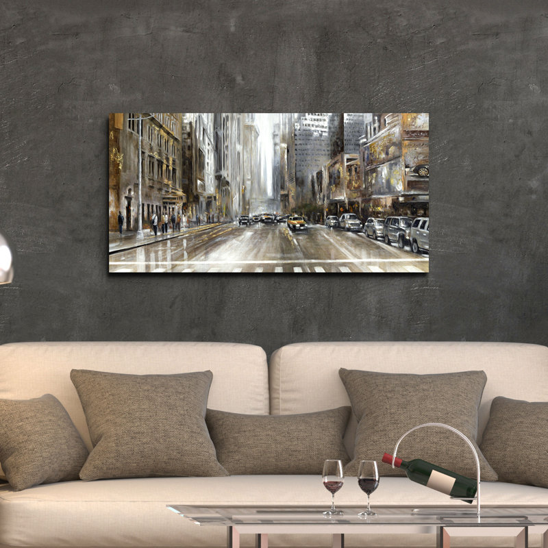 «Rush Hour Panel», reproduction sur toile tendue, H 24 po x l 48 po x P 1,5 po
