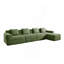 Canapé modulaire modulaire en L à 4 places sans os, canapé modulaire Cloud avec assise profonde, canapé modulaire moderne à 4 places avec coussins décoratifs et 1 repose-pieds mobile, tissu en velours côtelé-1278755378