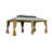 Hardtop Gazebo, Wooden Coated Aluminum Frame Canopy With Galvanized Steel Double Roof, Outdoor Permanent Metal Pavilion With Curtains And Netting For Patio, Deck And Lawn-117985222-117985231-117985229