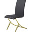 Chaises de salle à manger modernes 4 pièces noires, rembourrées pour une utilisation confortable (4), confortables et élégantes