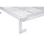 Lit compact en blanc avec tablettes intégrées et lampes de table en plastique à DEL