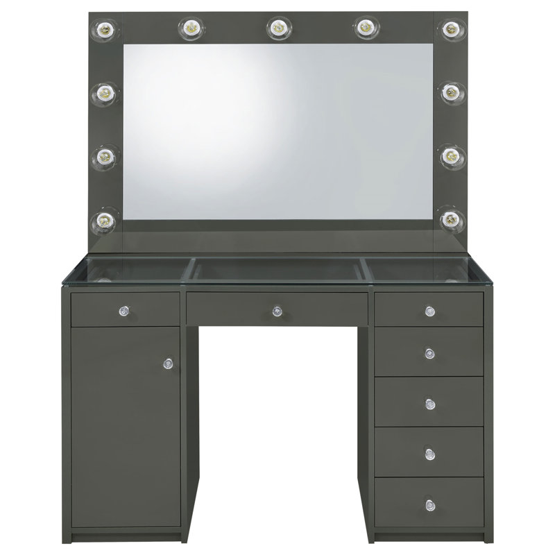 Ensemble de meuble-lavabo 7 tiroirs Fern Grey, Gris