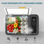 30L Camping Fridge Freezer with Lighting, Car Compressor Refrigerator -20℃ for Driving Picnic  