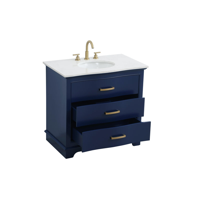 Knox 36 inch Single Bathroom Vanity, Blue