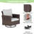 Aryen 8 Piece Outdoor Wicker Seating Group with Cushions and Rocking Swivel Chairs-2105308806-2105308800