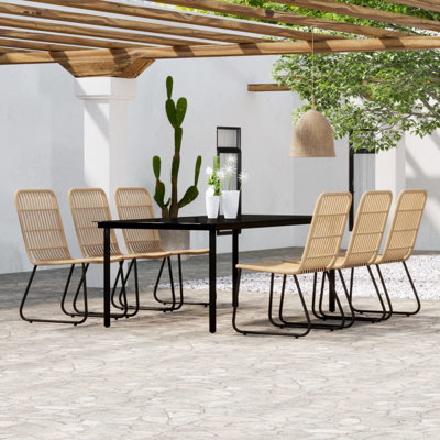 Jadynn 6 - Person Patio Dining Set with Rectangular Table