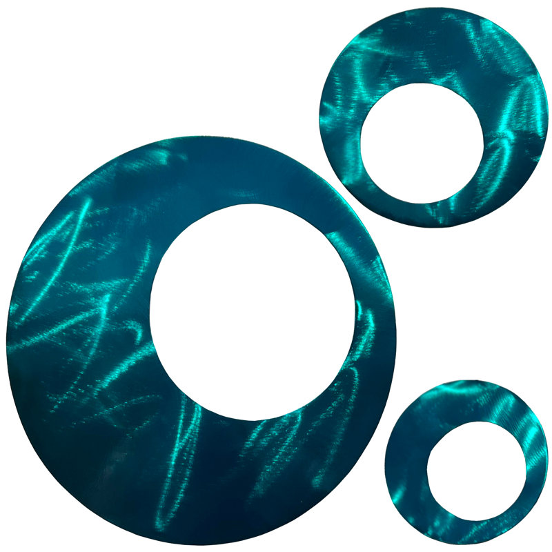 Contemporary Circles Decor Set, Candy Teal