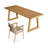 86.61" Burlywood Rectangular Solid Wood Office Sets