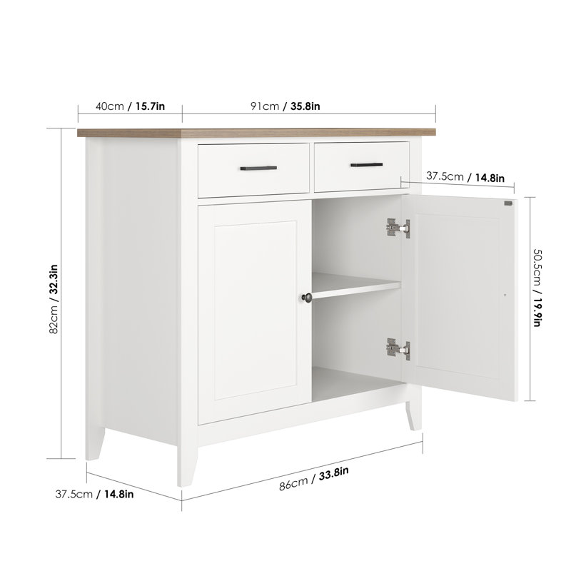 2 - Door Rectangle Accent Cabinet