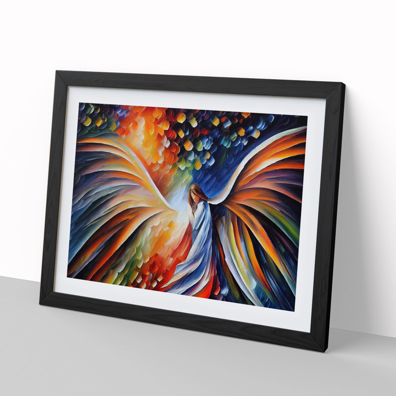Sensational Angel Abstract - Framed Print, Black, 25cm H x 34cm W x 2cm D