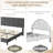 Upholstered Platform Bed Frame with Adjustable Headboard, Strong Wooden Slat Support, No Box Spring Needed and Easy Assembly-480060266-480060271