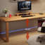 Bureau rectangulaire en bois massif Burlywood-375231279
