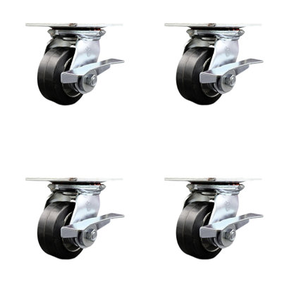 Heavy Duty Rubber on Aluminum Caster