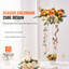 Ensemble de 2 supports à fleurs de mariage de 80 cm de haut, colonnes géométriques en acrylique, présentoirs floraux pour événements, réceptions, décorations de fête et décoration intérieure, en laminé acrylique.