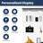 Jacquelline Tempered Glass Display Cabinet with 2 LED Lights, 5-Shelf Curio Cabinet with 2 Doors-997601664