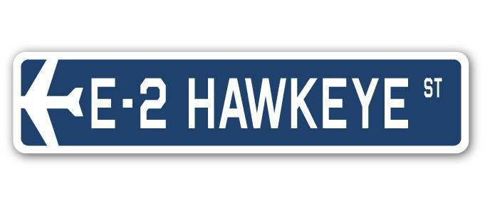 Plaque de rue Baney E-2 Hawkeye Air Force, H 8 po x l 36 po x P 1 po