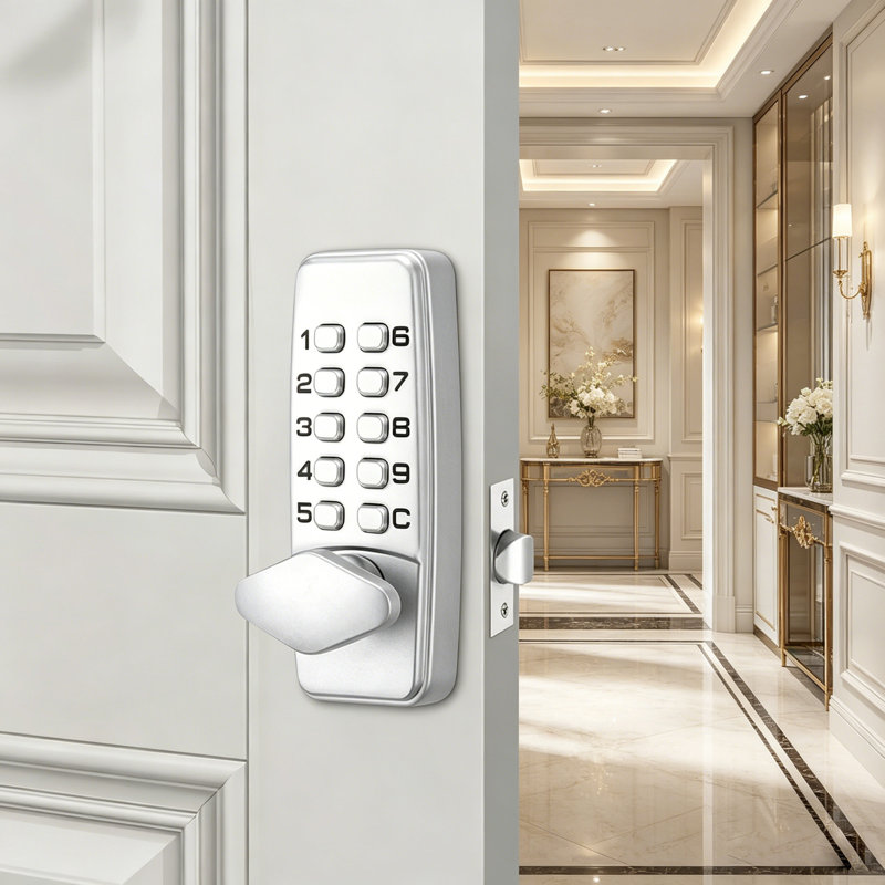 Serrure de porte intérieure sans clé en alliage de zinc avec serrure de mot de passe pour portes de bois d'intérieur