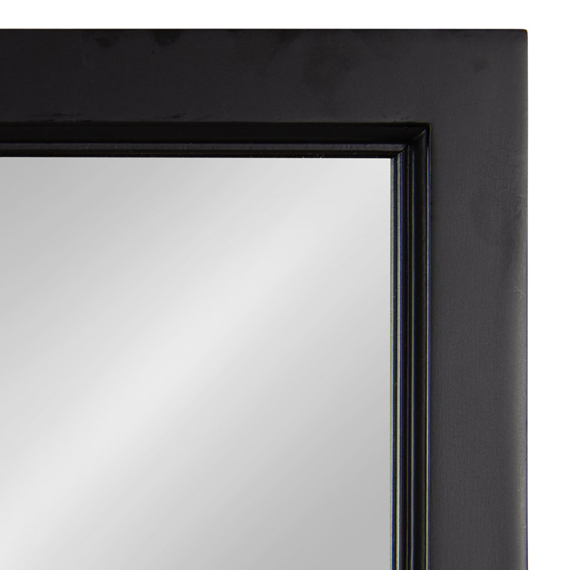 Ebberta Engineered Wood Flat Mirror, Black