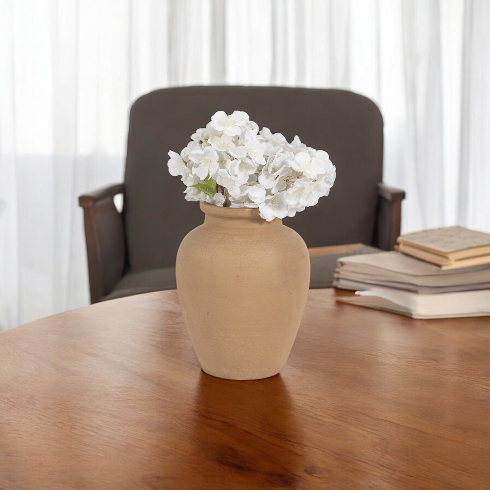 Andrelisa Ceramic Table Vase, Brown